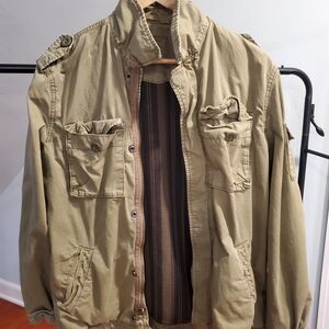 American Eagle Outfitters OLIVE GREEN Military Jacket